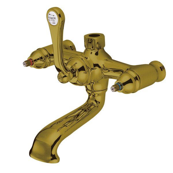 Tub Faucet Body, Polished Brass, Wall; Deck
